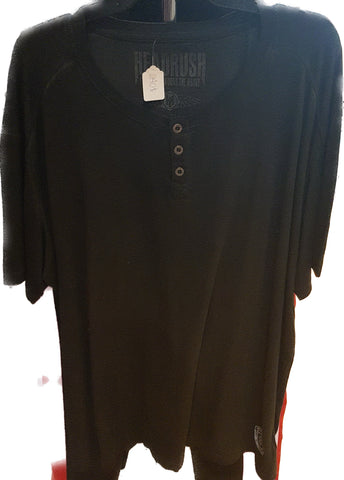 T-shirt noir headrush avec bouton